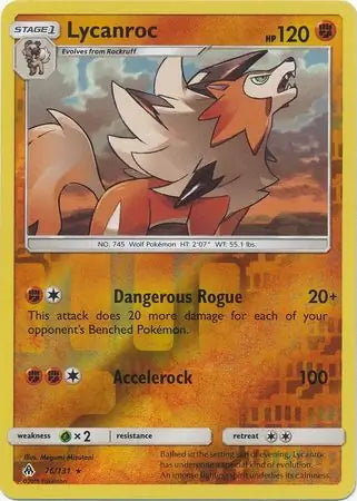 Forbidden Light Lycanroc #76/131 reverse holo